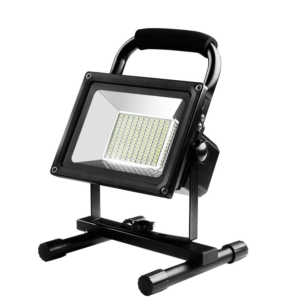 Luce LED ricaricabile da lavoro, proiettore portatile per campeggio, barbecue, emergenza, lampada di proiezione impermeabile IP66, illuminazione spot luminosa per uso domestico ed esterno