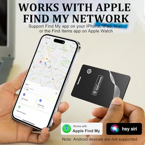 Wallet Tracker Card, Wireless Charging Wallet Finder. Item Finder werkt met Apple Find My (alleen iOS), dunne GPS-itemtracker en itemlocators voor sleutels - Afbeelding 6