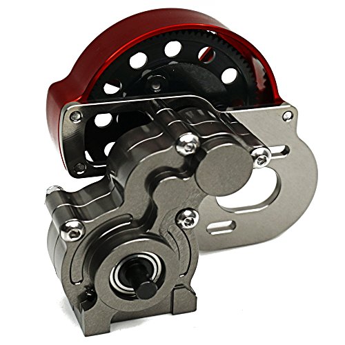 Mohero Titanium Full Metal Assembled Transmission Case Gearbox With Straight Gear For 1/10 Axial Scx10 Rc Model Crawler Car #TOP2