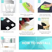 Qeenmy Spiegel aus Glas HD DIY Wandspiegel Lang Spiegelfliesen Selbstklebend Klebespiegel Klebe Spiegel Groß Wand in Küche, Wohn und Badezimmer – Ansicht 5