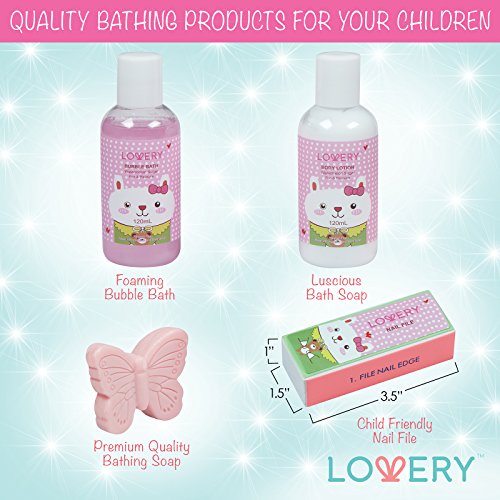 Stocking Stuffers for Girls Gift Set, Kids Bubble Bath Spa Bag - 5pc Bath Set Bag with Heavenly Watermelon Fragrance… - Image 5