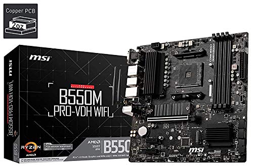 Image of (Refurbished) MSI B550M PRO-VDH WiFi AMD Socket AM4 MATX Motherboard
