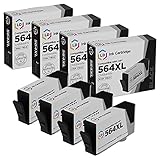 LD Remanufactured Ink Cartridge Replacement for HP 564XL CN684WN High Yield (Black, 4-Pack)