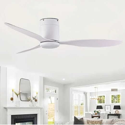 LIGHT ART STUDIO Cuckoo White Ceiling Fan 1320mm 52 Inch w