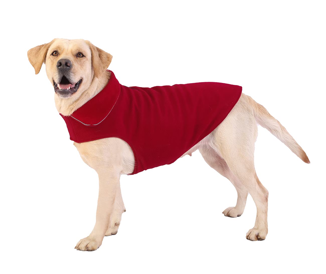 Warmer Hundemantel Mit 4 Beinen – Winddichte Fleece-Jacke Für Kleine Bis Große Hunde, Mit Reißverschluss & Reflektierenden Streifen