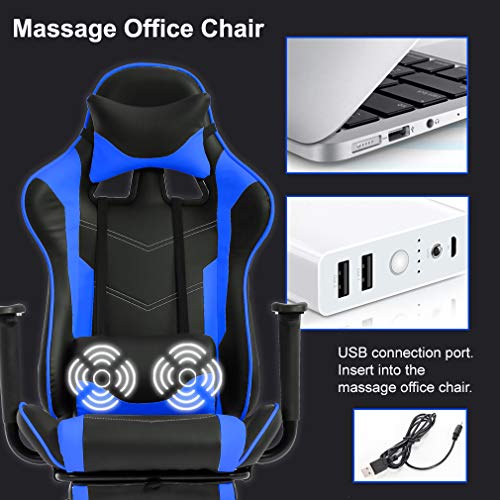 image for BestOffice Gaming Chair Office Chair Desk Chair Massage PU Leather Rec