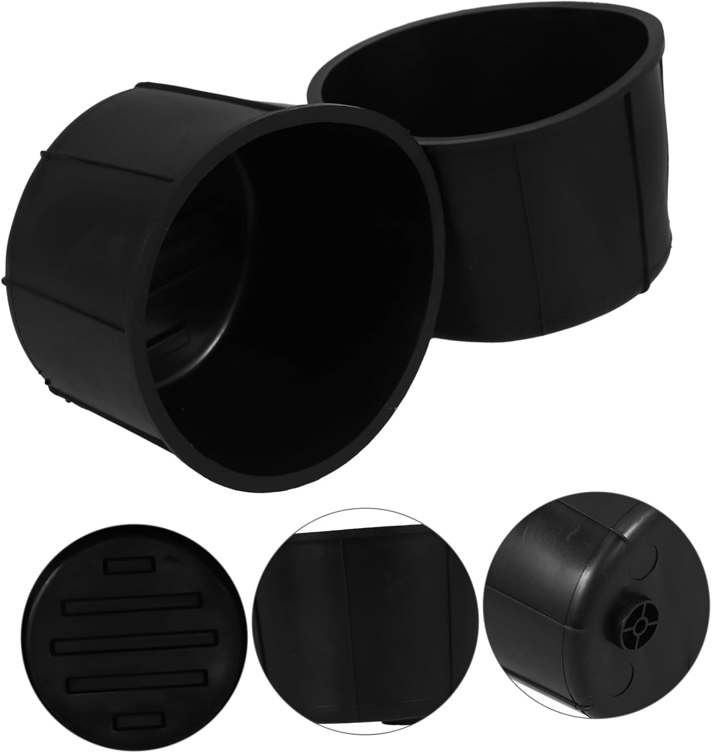 Car Console Cup Holder Liner for 09-14 1 Pair Rubber Material Anti-Slip Fit