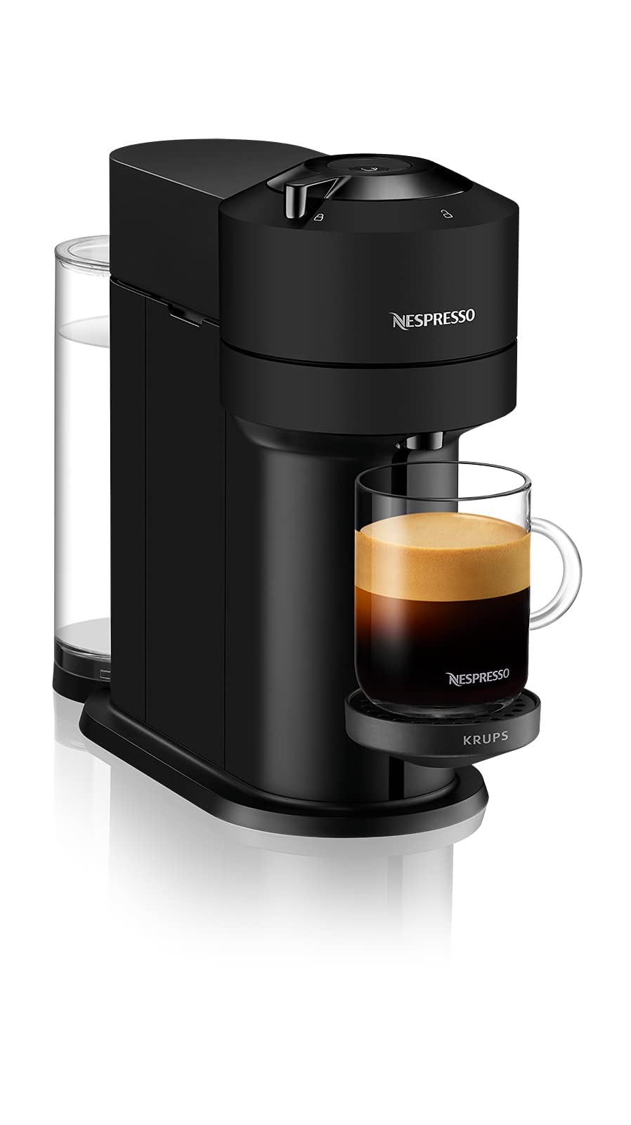 Nespresso VERTUO Next XN910N - Cafetera de cápsulas, máquina café expreso Krups , 5 tamaños diferentes tazas, tecnología Centrifusion, calentamiento 30s, Wifi, Bluetooth, Negro Mate