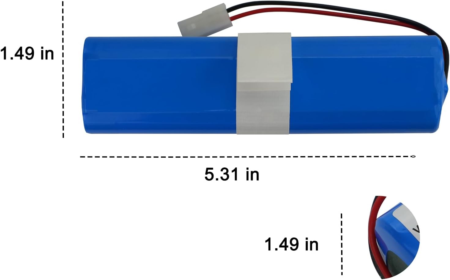 MULS 14.8V 5200mAh Vacuum Battery Replacement for ROEMO D093-4S2P Robot Vacuum Cleaner Ultra High Capacity Battery