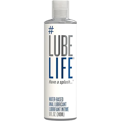 LUBELIFE Water-Based Anal Lube for Men, Women & Couples – Personal Lubricant Safe for Ingestion, Toy & Condom Compatible, Water Based Lubricant Gel for Privacy & Intimacy (8 Fl Oz)