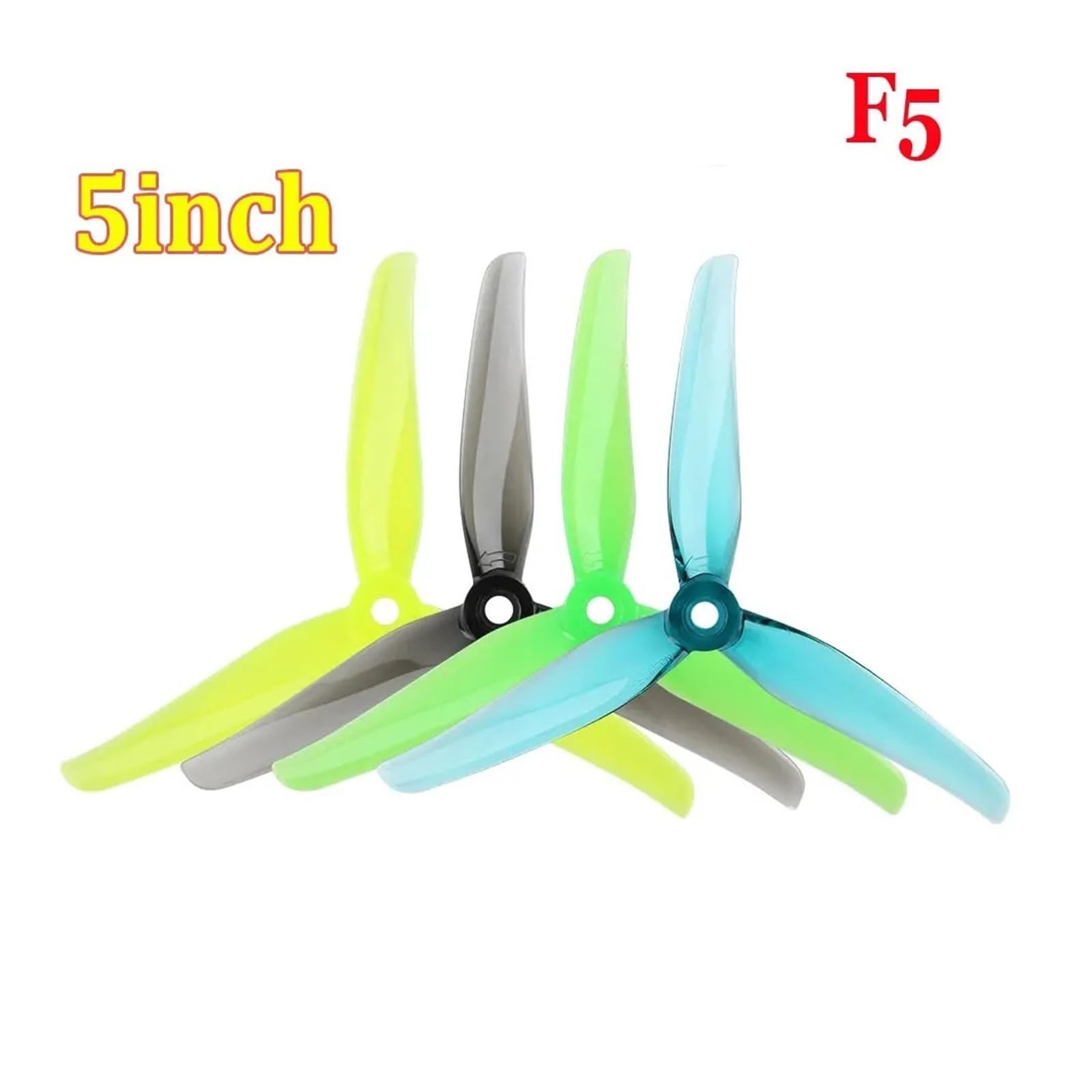 5140 Elica FPV Tri-Blade CW CCW da 12,7 cm, 6 paia per drone da corsa da 12,7 cm (6 paia F5 grigio)