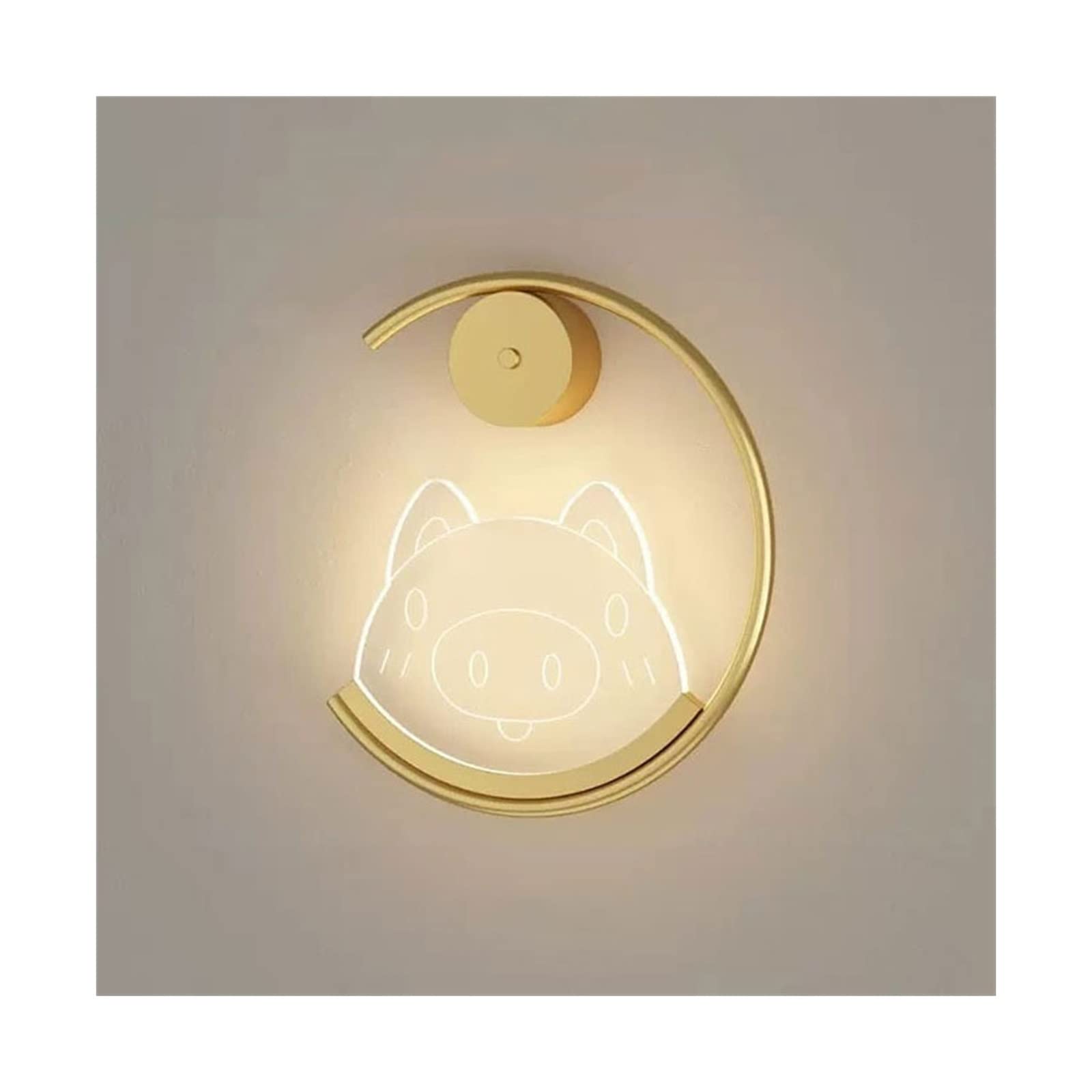 Lámpara de noche Xilin-872 para dormitorio, tierno aplique de pared con forma de cerdo