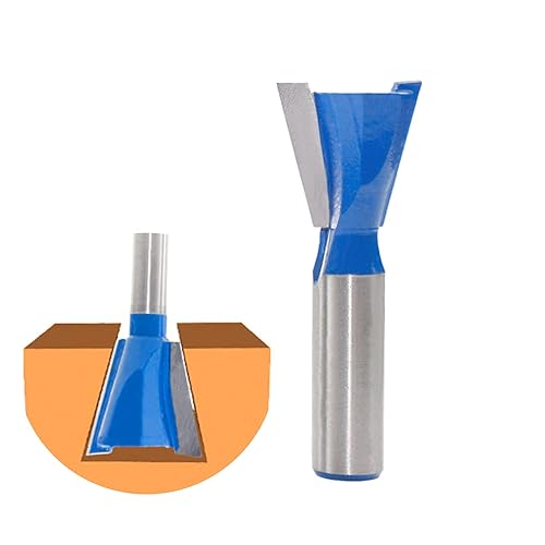 Miniatura 7 de Broca de fresadora de cola de milano de vástago de 12" de 1-14" medio ciego a través de brocas de cola de milano para hacer cajas, cajones, cofres