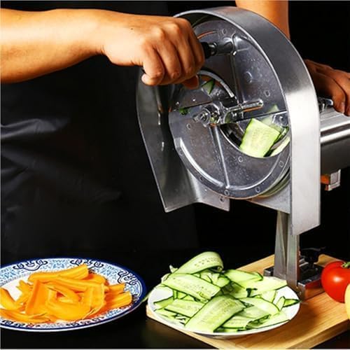 Cortador manual de verduras, cortador de acero inoxidable de grosor ajustable para una preparación rápida y uniforme de alimentos