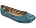 Greatonu Womens Flower Cut Out Flat Ballerina Shoes