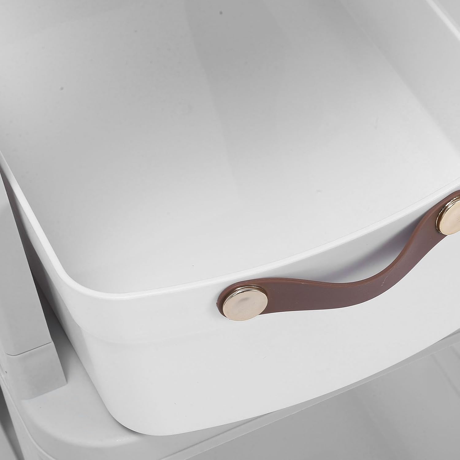 Luqeeg Plastic Rolling Utility Cart, 3 Tier Kitchen Storage Trolley with 4 360degree Movable Wheels, Pp, Abs Materials, Deep Bins Design for Bedroom, Kitchen, Laundry Room, Etc (3 Tier Grey)