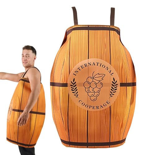 Tunique de fût en bois avec sangle réglable 84 cm pour déguisement de fête