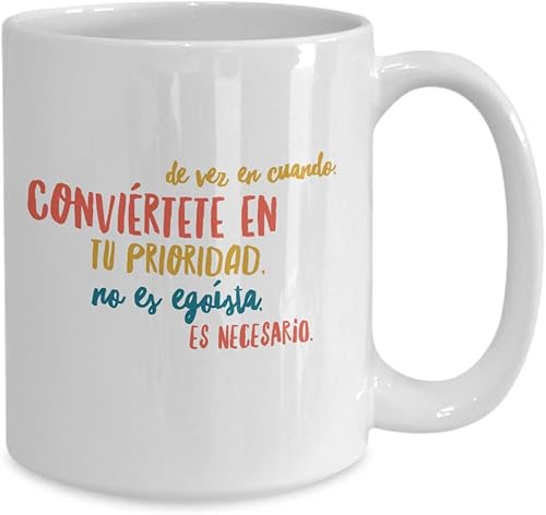 Miniatura 6 de Taza de Cafe Prioridad Vaso, taza de téa Mate Copa divertidas, tazas personalizadas, taza de café inspiradoras, taza con mensajes positivos., 11onza