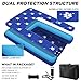 NGNFZQ Inflatable Dock Platform, Dog Boat Ramp Floating Non-Slip Oxford and PVC with Water Ramp for Dogs Pool, Dock, Lake with Traction Rope, Manual Air Pump (4.7ft x 3ft x 6in) Blue
