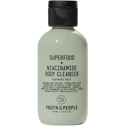 Youth To The People Superfood + Niacinamide Body Wash - Kale + Green Tea Cleanser with Nourishing Vitamins + Antioxidants, Improves Skin Texture + Dullness, Earthy + Woody Scent for Body, Vegan