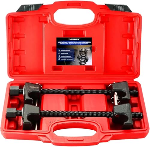 DASBET Macpherson Strut Spring Compressor Tool Kit 2PCS Coil Spring Compressor with Detent Pins Spring Compressor with 10.5in Range for Suspension Work