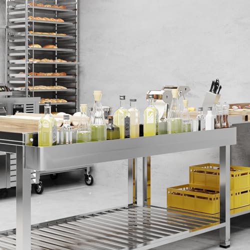 Image of 60 in. Single Tier Stainless Steel Speed Rail Rack for Commercial Bars, NSF