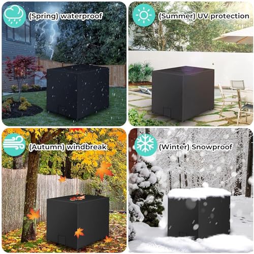 Fundas de jardín impermeables para tanques IBC - Fundas protectoras con cremallera y bolsa de almacenamiento, ideal para protección de contenedores de agua de lluvia al aire libre