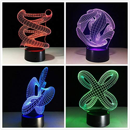 Preisvergleich Produktbild Nachtlicht Touch Base abstrakte Spirale Glühbirne Lampe Nachtlicht Tisch Illusion Hause Stehtisch Dekoration Lava Lampe