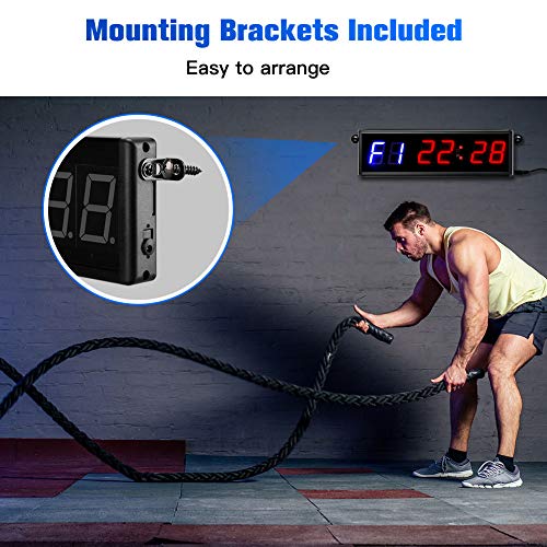 Seesii LED Interval Timer Gym Timer with Remote, 2.3