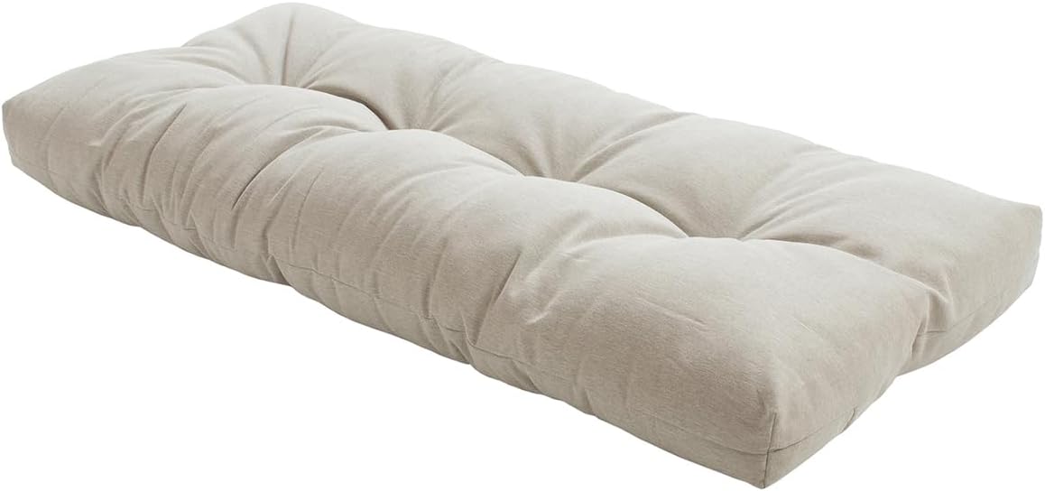 FUNHOME Outdoor Bench Cushion 48x18 inch with Non-Slip Grips,Porch Swing Cushion,Bench Pillow,Water Resistant Tufted Cushions for Patio Garden Furniture,Window Seat(Light Brown)