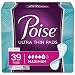 Poise Ultra Thin Incontinence Pads, Maximum Absorbency, Long, Unscented, 78 Count ( 2 Packs of 39)