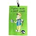 Giggle Golf I Play with A Stiff Shaft Golf Towel, Poker Chip, and Koozie | Funny Golf Towel