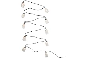 Kurt Adler 10-Light Clear Mason Jar Lights