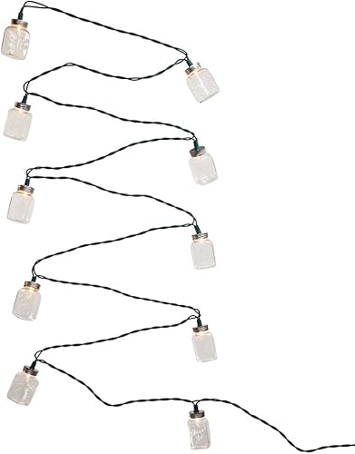 Miniatura 1 de Kurt Adler - Juego de 10 luces de tarro transparente UL