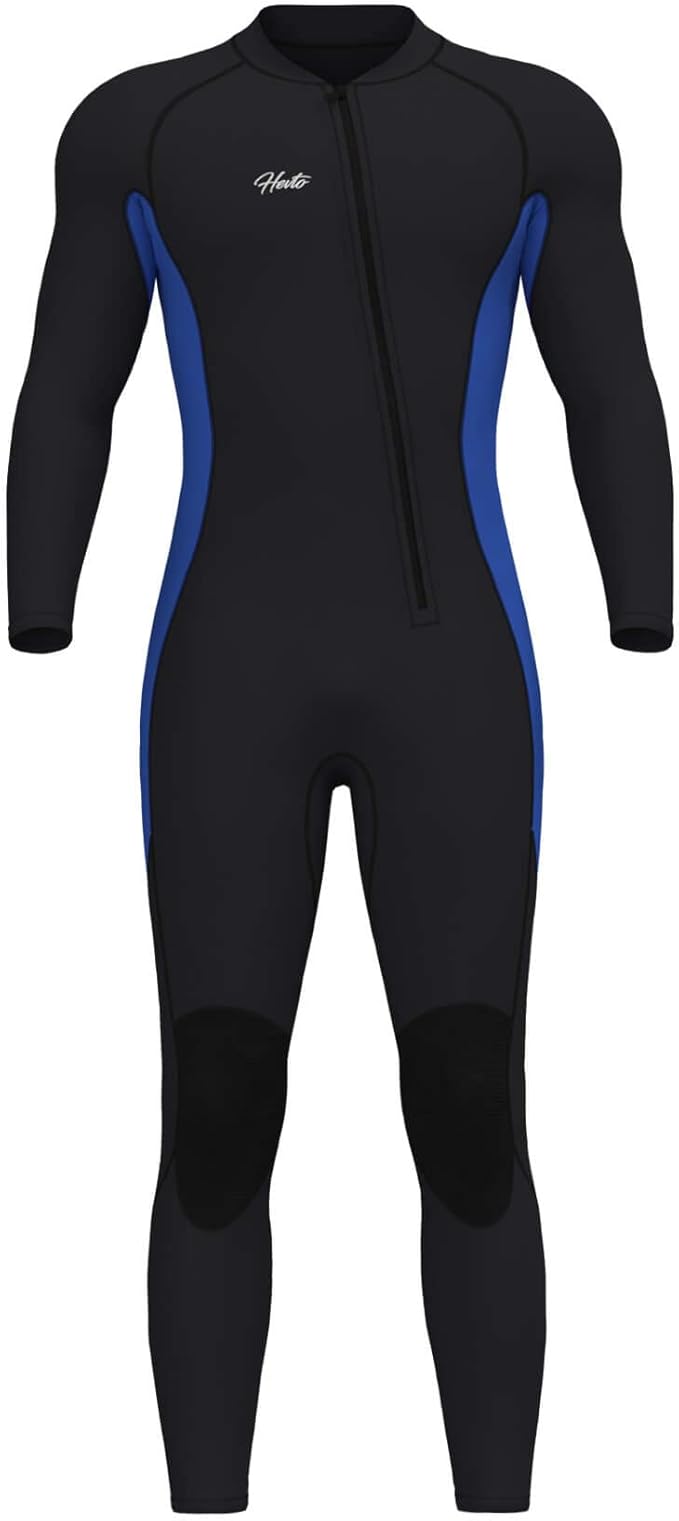 Hevto Wetsuits Plus Size Men and Women 3/2mm Neoprene Full