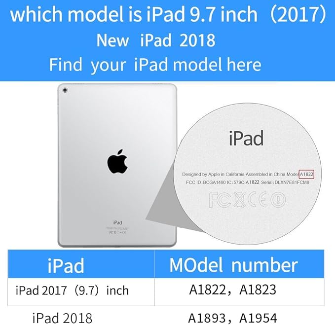 Image of Printme iPad 9.7 Case (2018 /2017 Model, 6th /5th Generation), Smart Cover with Pencil Holder and Soft Baby Skin Silicone Back and Full Body Protection, Auto Wake /Sleep Cover (Orange)