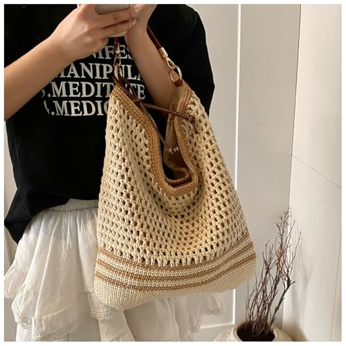 Bohemia Straw Beach Bag Women Macrame Crossbody Purse Shoulder Tote Bag Travel Beach Bag Summer Top-handle Hobo Bags 20253