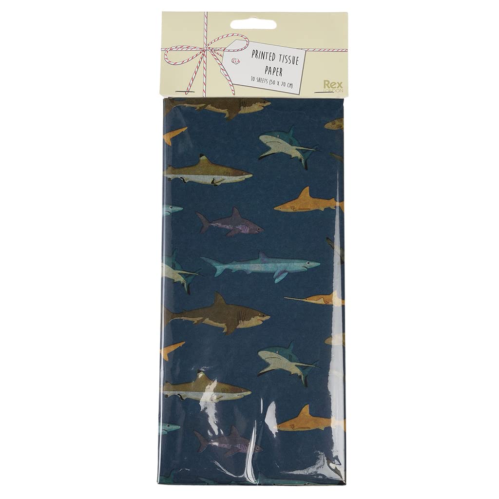 Rex London Sharks Tissue Paper (10 Sheets)