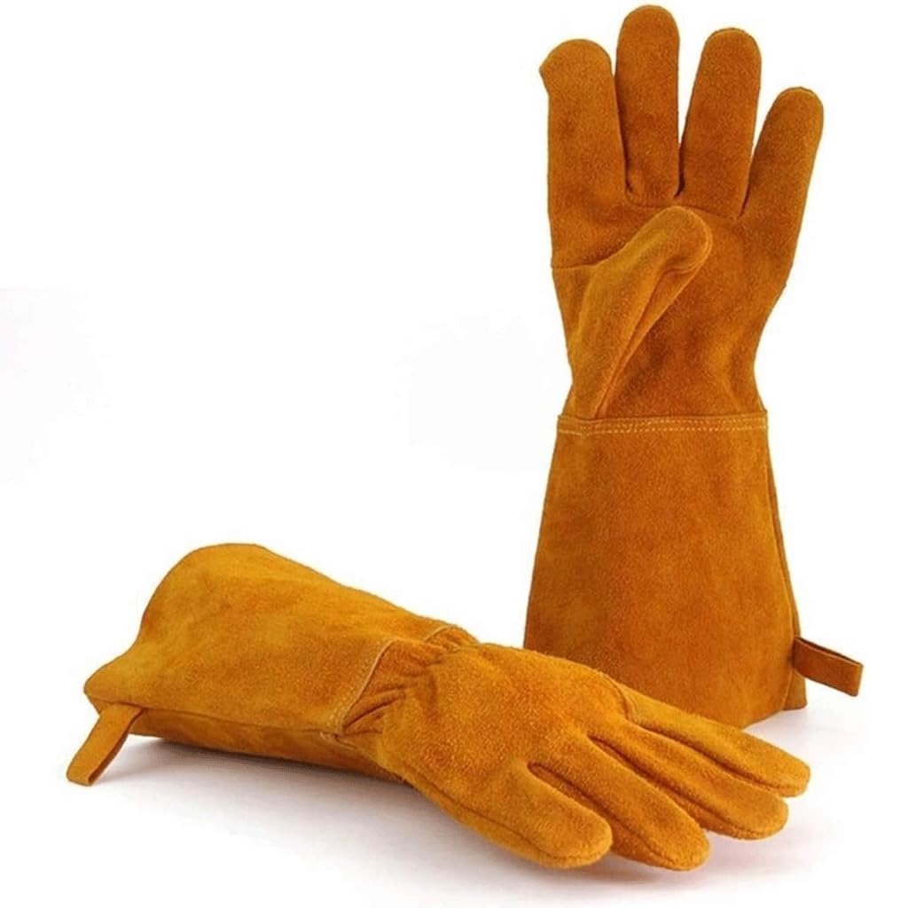NALsa Coide Gants de soudage Isolation Thermique résistant à l'usure Soudeur Gants de Protection du Travail Soudeur Professionnel Long Chaud Doux
