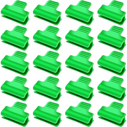LICQIC Greenhouse Clips, Plant Clips, Film Row Cover Net Tunnel Hoop Clips for Fixing Greenhouse Frame Shelter Garden Netting (20 Pcs, Green)
