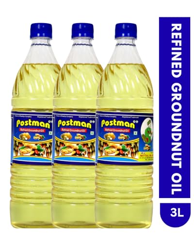Image of Postman Refined Groundnut Oil 1L (Pack of 3) Bottles Each