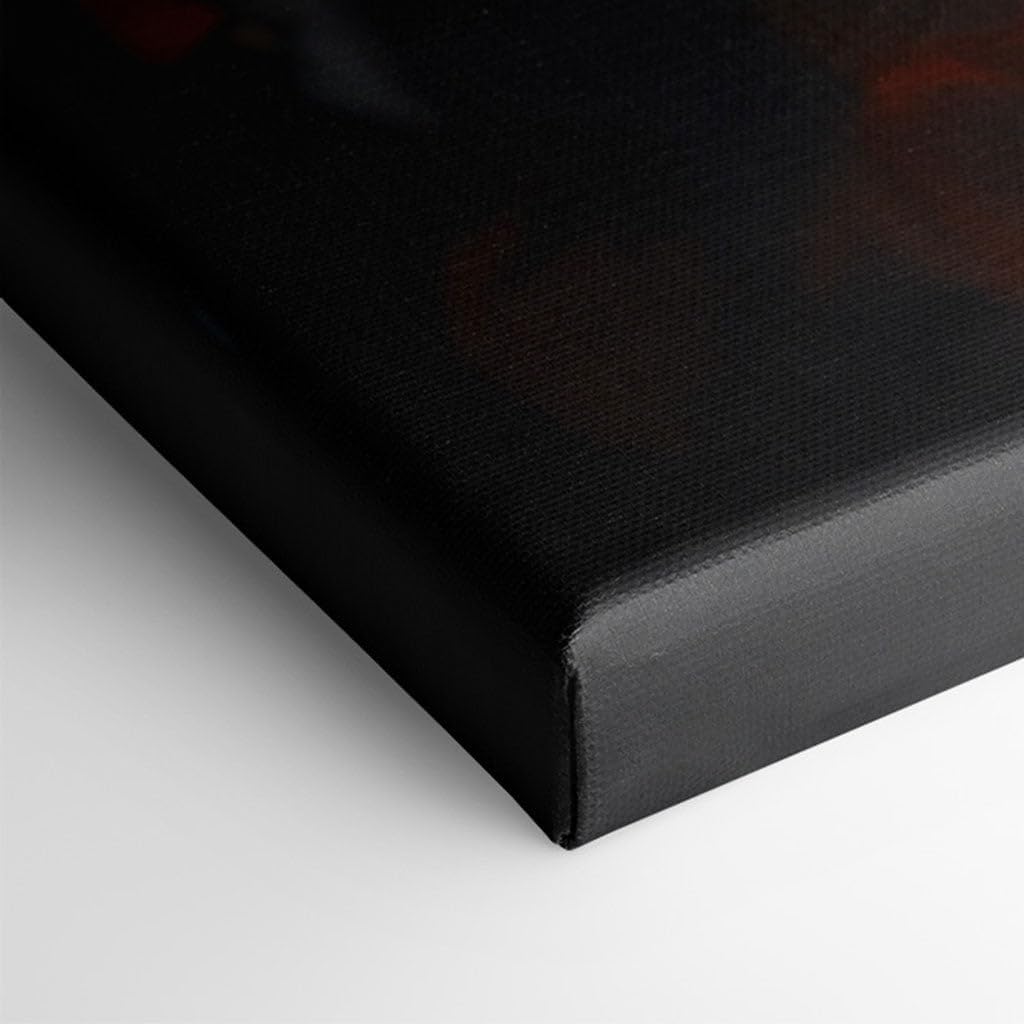 Canvas for Living room. Gazing into the Soul: The Stirring Emotion of Dark Eyes Amidst Abstract Surrounds, 27 x 18 inch Canvas Wall Art - Contemporary Masterpieces - Modern Home Decor