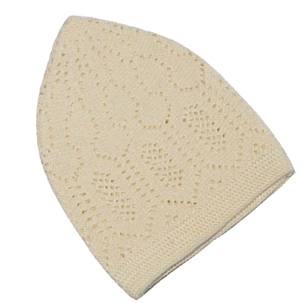 Bmlimited Men's White Bml Kufi Cap Islamic Muslim Mosque Prayer Topi Breathable Lightweight Head Wear Ideal Hat For Eid Ramadan Namaz Present