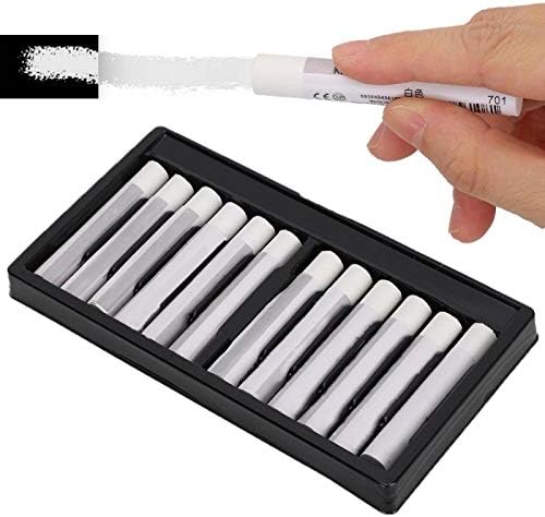Tyenaza Oil Pastels, 12PCs White Oil Pastels Sticks Children Painting Tool Art Supply Drawing Pen Stationery White for Indoor Activities School Supplies
