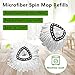 Ximoon Microfiber Spin Mop Head Refill Replacements 360 Degree Mop Replace Head Cleaning Mops for Easy Wring Mop Pads- 4 Pack