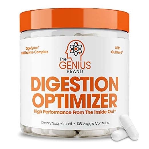 Genius Digestive Enzymes for Digestive Support, Gut Health & Total Wellness - Natural Relief Formula for Gas, Heartburn, & Constipation with Bromelain, Ginger & Prebiotics - 135 Vegetarian Capsules