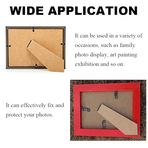 Image of TopHomer 100 PCS Frame Turn Button, Metal Bow Shape Picture Frame Hardware Backing Clips with 100PCS Screws for Hanging Pictures, Photos, Posters, Drawing Crafts(Black)