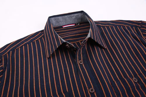 Alex Vando Mens Button Down Shirts Regular Fit Long Sleeve Casual Plaid Flannel Shirt