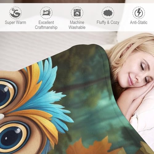 Couverture hibou pour soirées canapé et nuits douillettes - 4