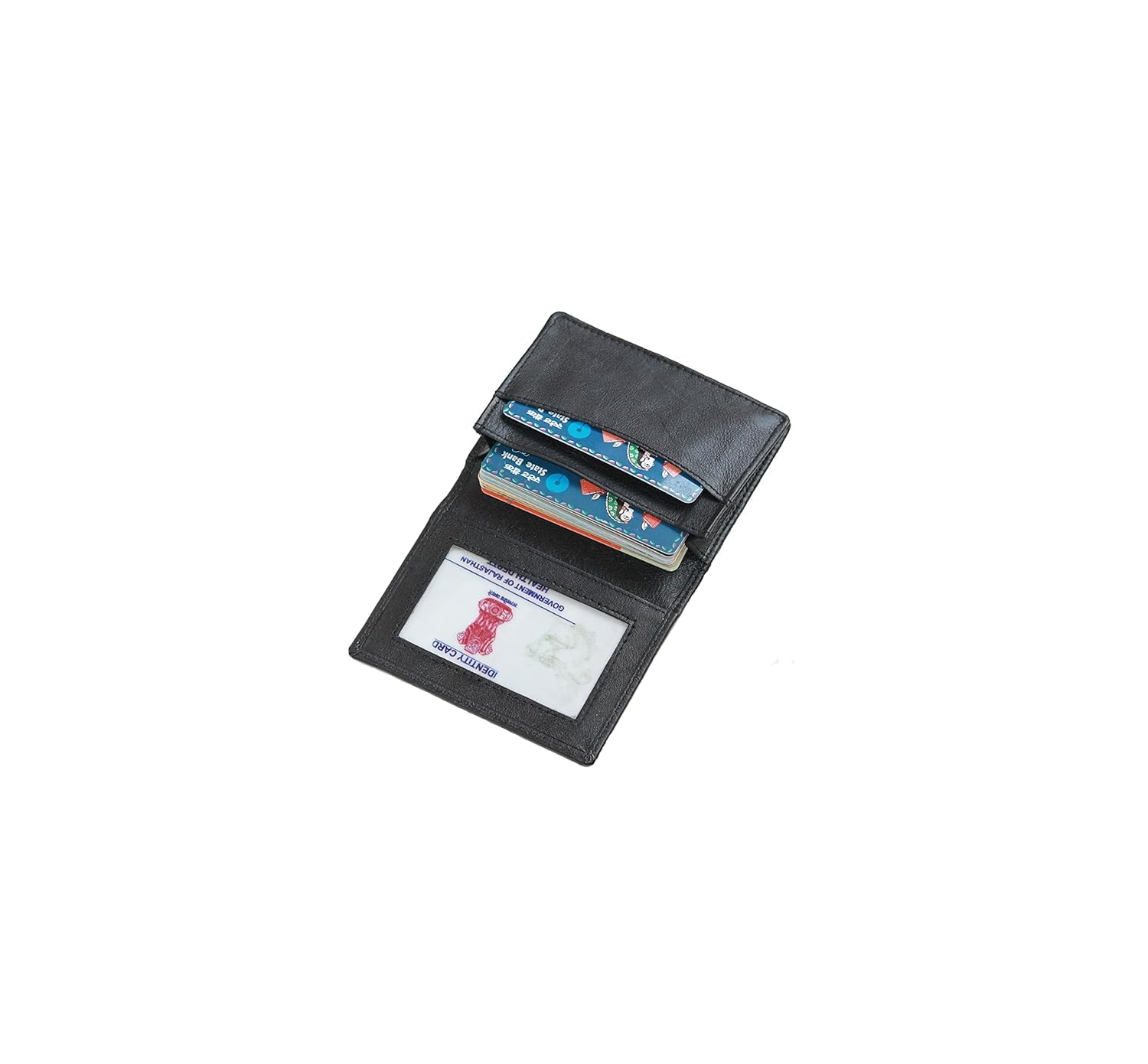 delcy Original Leather Credit Card Holder Wallet for Man Women | Card Holder for Men Woman | Black I Time to time Changed.-picture-44